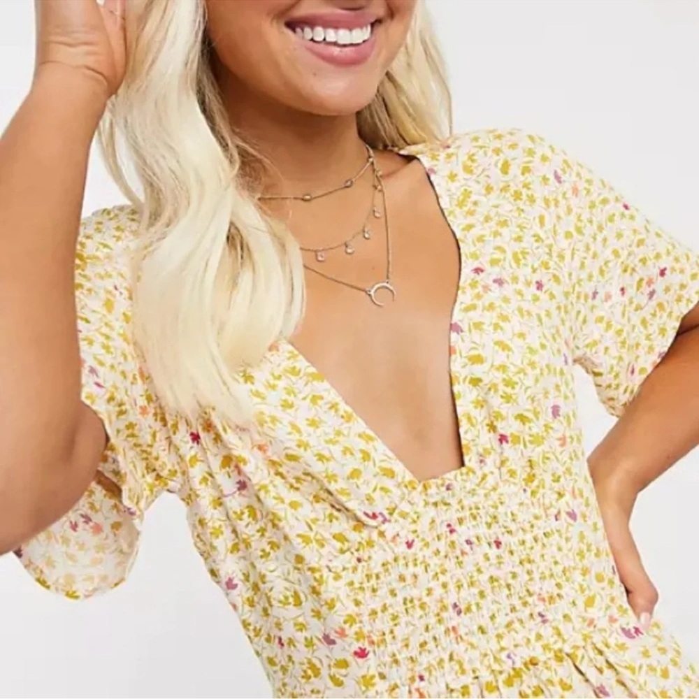 Free People In Full Bloom Midi Dress Size L - Picture 11 of 14